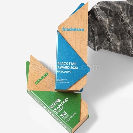 Customization Wooden Metal Trophy Corporate Gifts