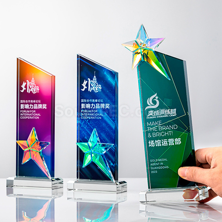 Customization Gradient Crystal Trophy Corporate Gifts