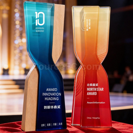 Customization Wood Crystal Trophy Corporate Gifts