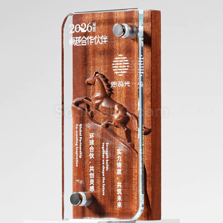 Customization Wood Crystal Trophy Corporate Gifts