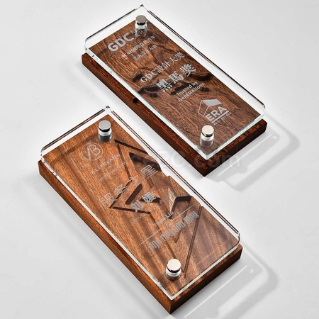 Customization Wood Crystal Trophy Corporate Gifts