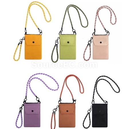 Crossbody ID card storage bag and mobile phone bag