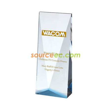 Customization Blue Crystal Trophy Corporate Gifts