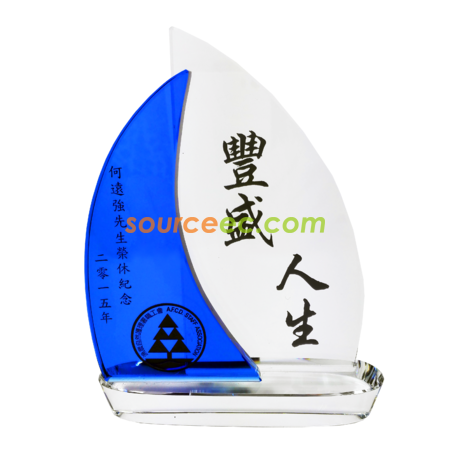 Customization Blue Crystal Trophy Corporate Gifts