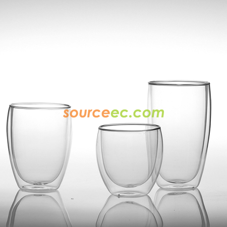 350ML Double Glass Cup