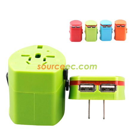 Customization  Universal Travel Adapter with USB Corporate Gifts