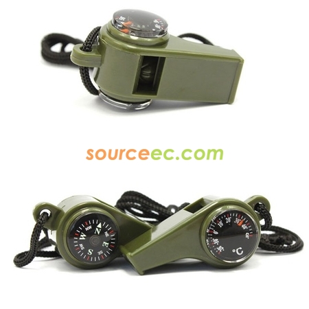 3 in 1 Compass Whistle Temperature