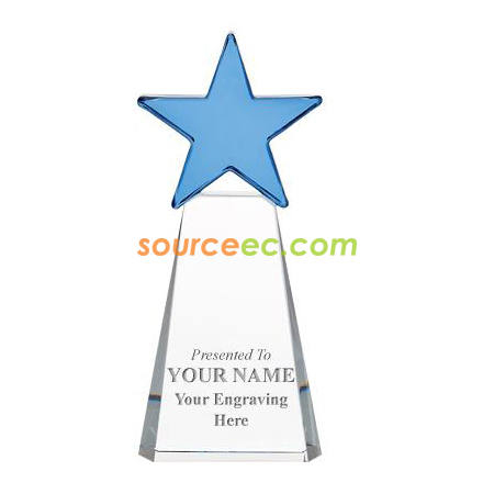 Customization Sapphire Dynostar Crystal Awards Corporate Gifts