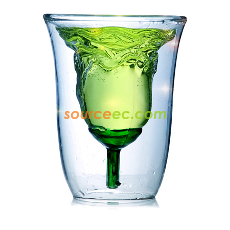 Customization 180ML Pyrex Rose Glass Cup Corporate Gifts