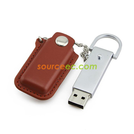 Customization PU Leather USB Thumb Drive 4GB Corporate Gifts
