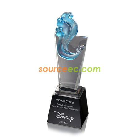 Customization Colored Glaze Crystal Trophies - Outlook Corporate Gifts
