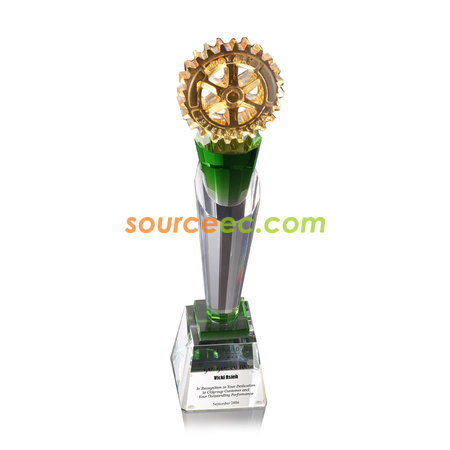 Customization Colored Glaze Crystal Trophies Corporate Gifts