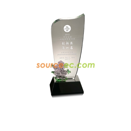 Customization CrystalColored Glaze Crystal Trophies Corporate Gifts