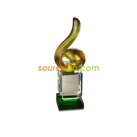 Customization  CrystalColored Glaze Crystal Trophies Corporate Gifts
