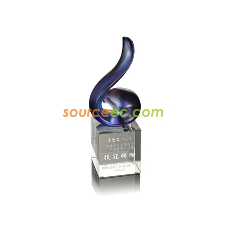 Customization Colored Glaze Crystal Trophies  Corporate Gifts