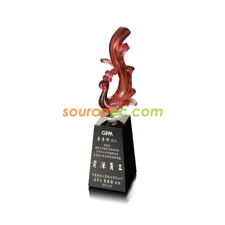 Customization Colored Glaze Crystal Trophies Corporate Gifts