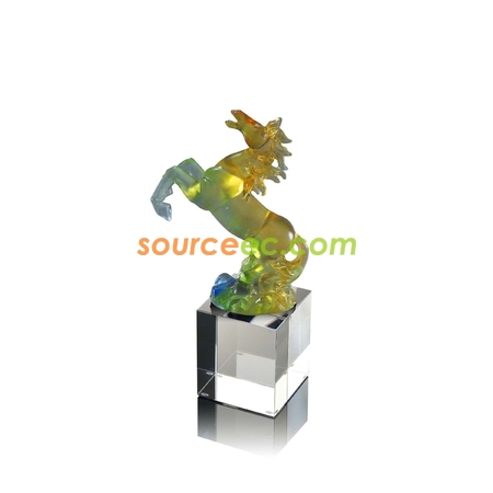 Customization Colored Glaze Crystal Trophies Corporate Gifts