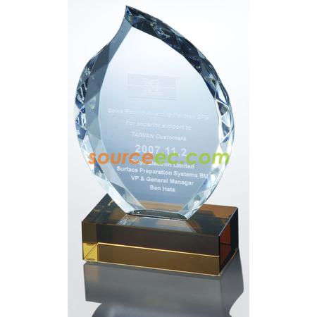 Colored Glaze Crystal Trophies 