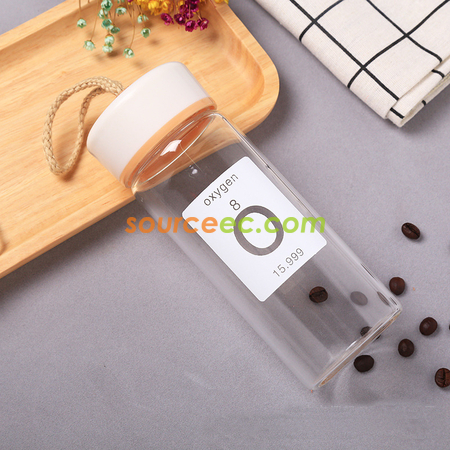 Customization 400ML Wood Grain Glass Corporate Gifts