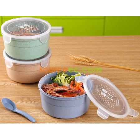 Customization Wheat Straw Lunchbox Corporate Gifts
