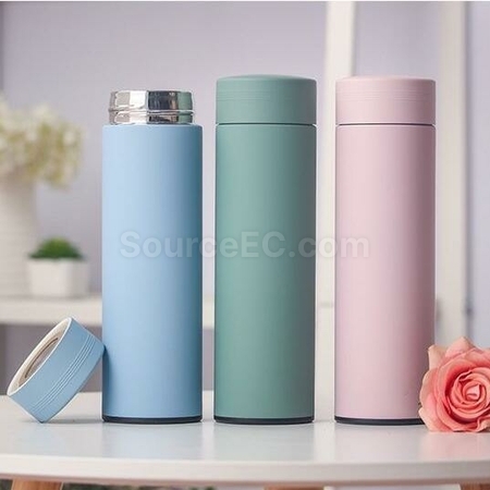 Customization Morandi Color Rubber Paint Stainless Steel Vacuum Flask Corporate Gifts