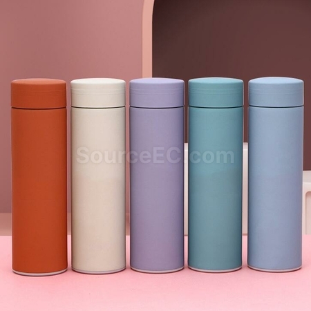 Customization Morandi Color Rubber Paint Stainless Steel Vacuum Flask Corporate Gifts