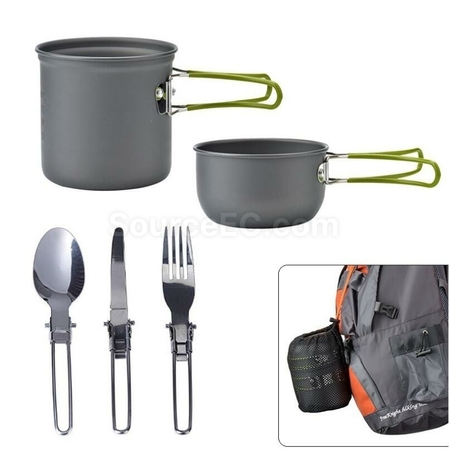 Customization Outdoor Portable Camping Tableware Set Pot Corporate Gifts