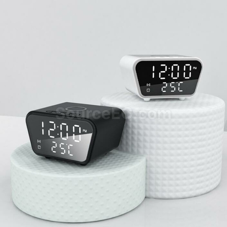 Customization Multifunctional Wireless Charging Temperature Alarm Clock Corporate Gifts