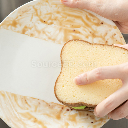 Customization Japanese bread shape kitchen cleaning sponge Corporate Gifts