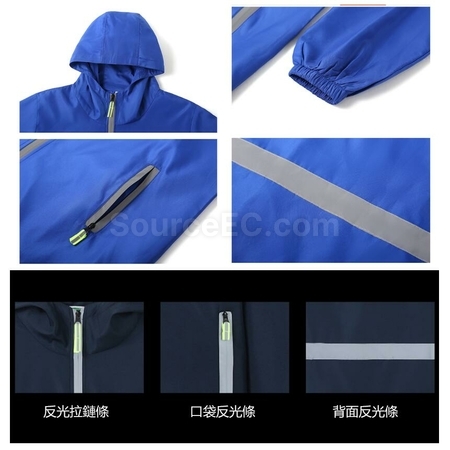 Customization Windproof Waterproof Reflective Zip Windbreaker Corporate Gifts
