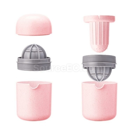 Customization Wheat Straw Manual Portable Juicing Cup Corporate Gifts