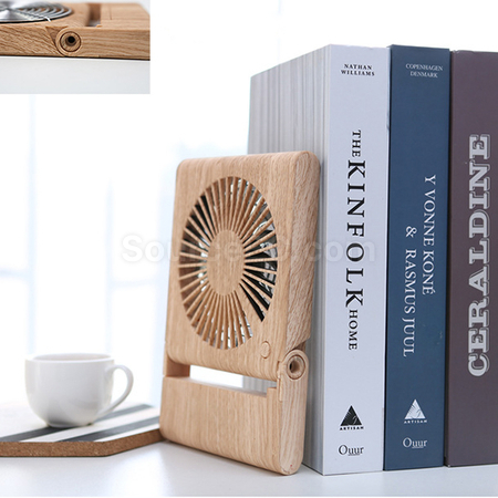 Customization Wood Grain Mini Fan Corporate Gifts