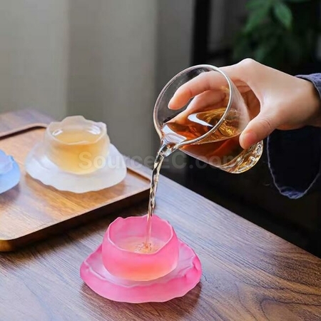 Customization Frosted Glass First Snow Tea Cup Corporate Gifts