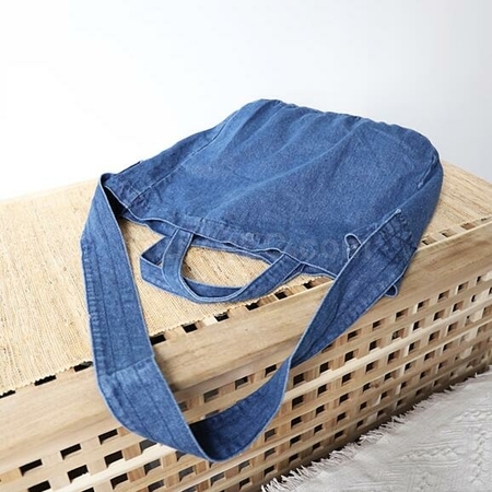 Customization Solid Color Literary One-Shoulder Denim Messenger Bag Corporate Gifts
