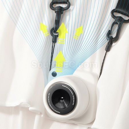 Customization Retro Camera USB Portable Outdoor Leafless Hanging Neck Fan Corporate Gifts