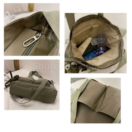 Customization Double Pocket Canvas Messenger Bag Corporate Gifts