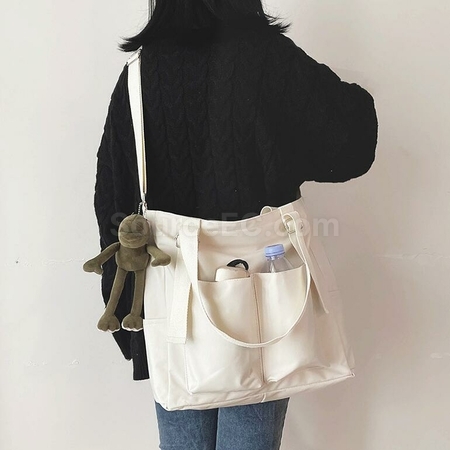 Customization Double Pocket Canvas Messenger Bag Corporate Gifts