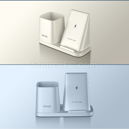 Customization Pen Holder With Wireless Charger Corporate Gifts