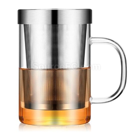 Customization Glass With Tea Partition Corporate Gifts