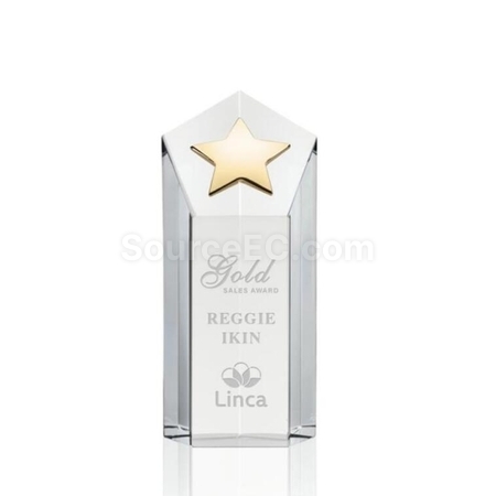 Customization Metal Star Crystal Trophy Corporate Gifts