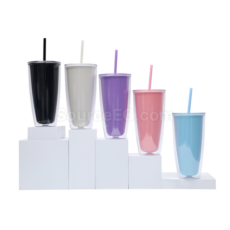 Customization Double-layer Straw Cup Corporate Gifts