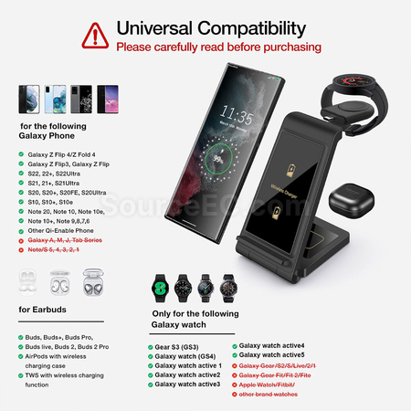 Customization 3-In-1 Wireless Charging Stand Corporate Gifts
