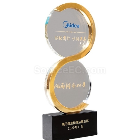Customization Metal geometric crystal trophy Corporate Gifts