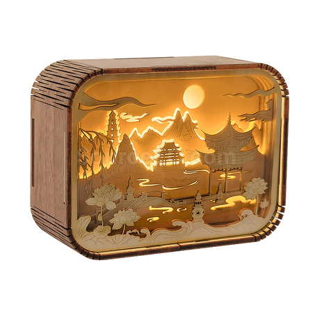 Customization Wood Carving Lamp Corporate Gifts