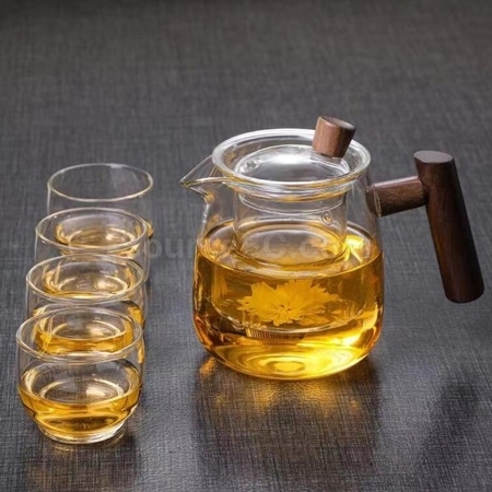 Customization Glass Heat-Resistant Tea And Water Separation Tea Set Corporate Gifts