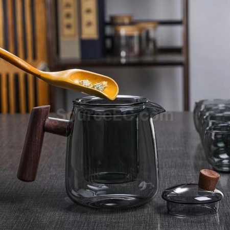 Customization Glass Heat-Resistant Tea And Water Separation Tea Set Corporate Gifts