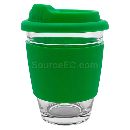 Customization Carlo Glass Coffee Cup - Silicone Band Corporate Gifts