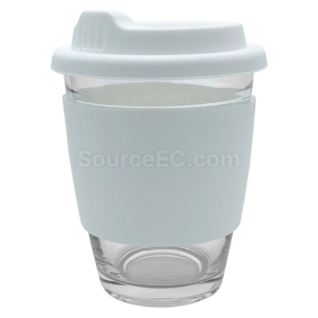 Customization Carlo Glass Coffee Cup - Silicone Band Corporate Gifts