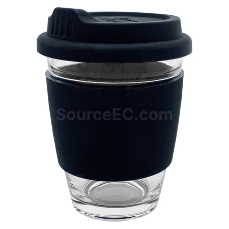 Customization Carlo Glass Coffee Cup - Silicone Band Corporate Gifts