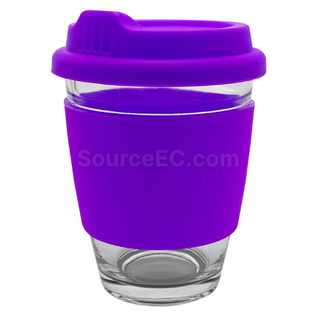Customization Carlo Glass Coffee Cup - Silicone Band Corporate Gifts